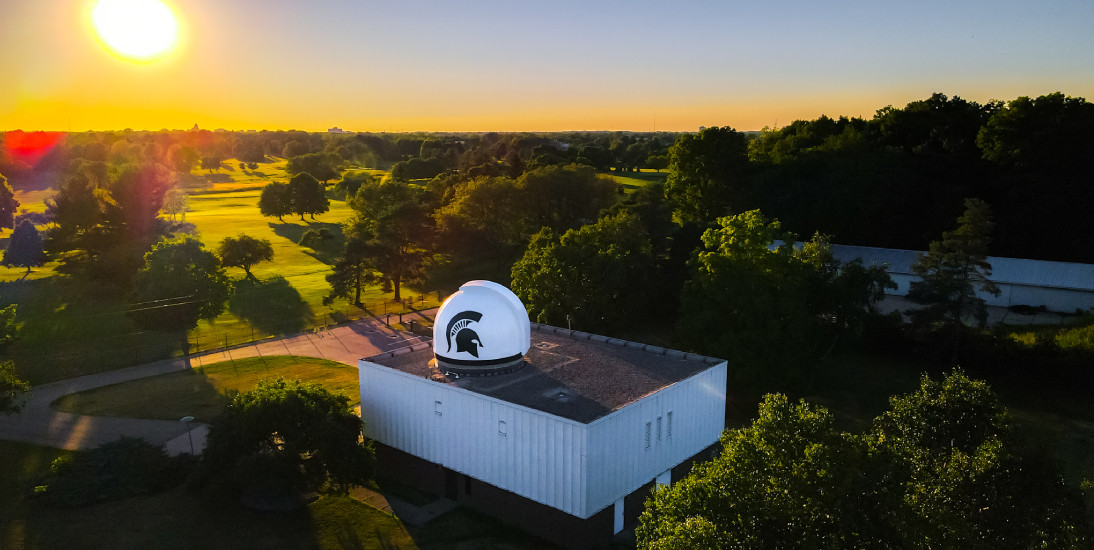 Drone photo of the MSU Observatory